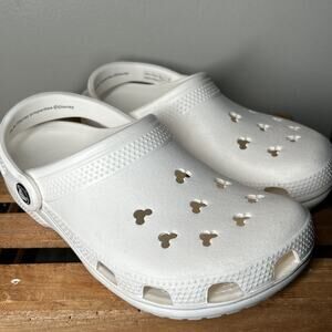 Crocs Disney Parks White Mickey Mouse Ears Adult Clogs Size M4 W6
